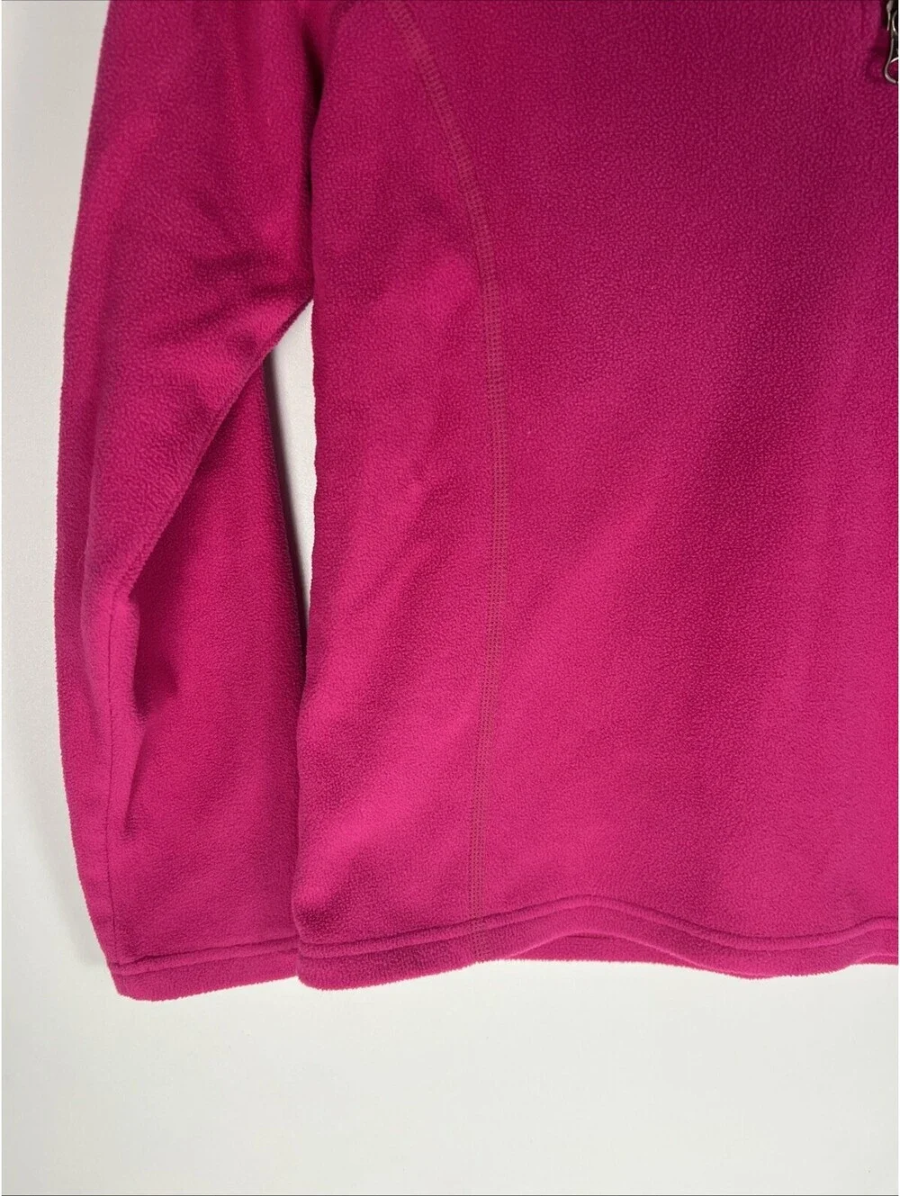 Northface Girls/Youth Pink Fleece 3/4 Zip Pullover Jacket Size Large 14-16